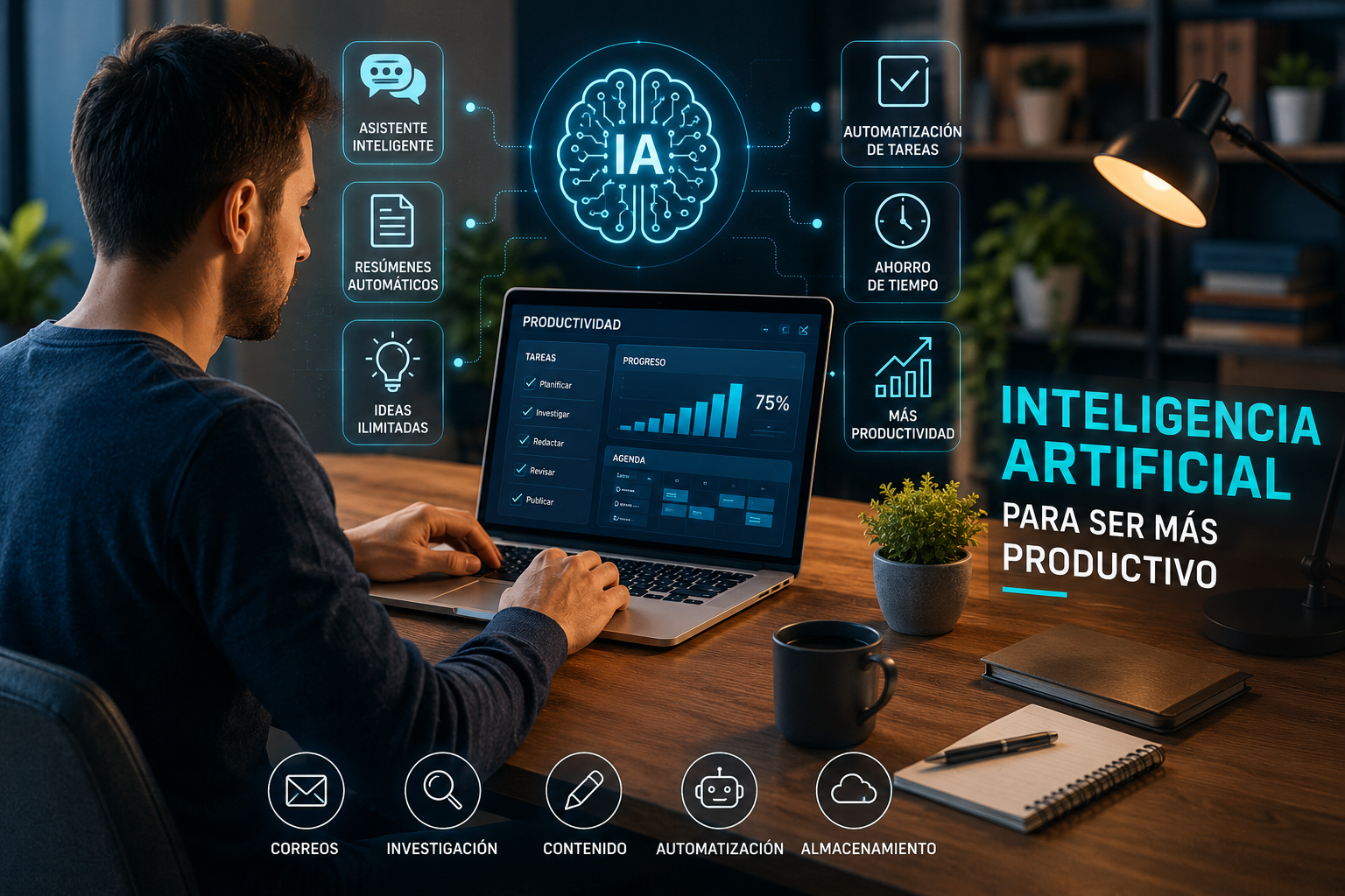 Inteligencia Artificial para la Productividad: Cómo Trabajar Mejor y Ahorrar Tiempo en 2026